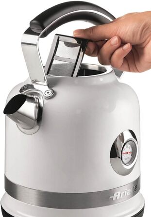 Електричний чайник Ariete Moderna 2854 з термометром, білий, 1.7 л, 2000W