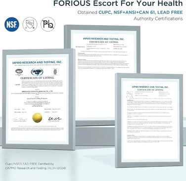 Змішувач для кухні FORIOUS висувний з душем, кухонний, L-подібний, 360° обертання, нержавіюча сталь