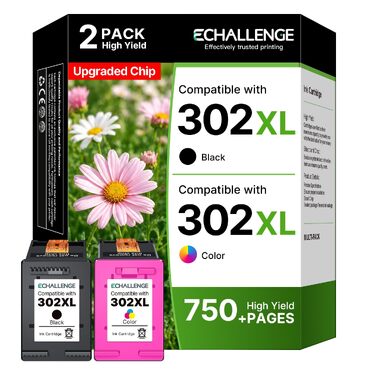 Комплект картриджів ECHALLENGE 302XL для принтерів HP 302 (Multipack), збільшений ресурс