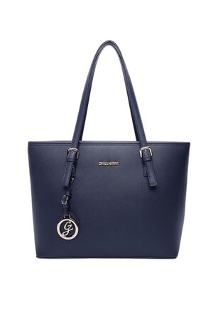 Сумка жіноча Gallantry Paris Shopper синя для документів A4 з блискавкою - сумка для роботи, навчання, плечова