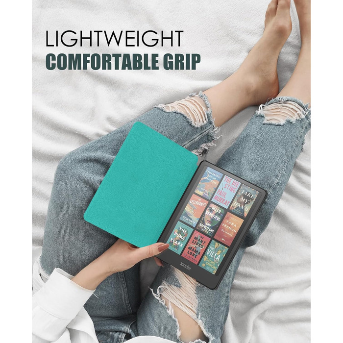 Чохол MoKo для Kindle Paperwhite 2024 (12-го покоління) та Kindle Colorsoft Signature Edition 2024, Jade Green (А-Jade Green), з авто-ввімкненням/вимиканням