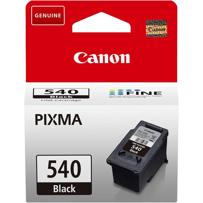 Оригінальний чорний картридж Canon PG-540 (стандартний), чорнило для принтера, нова упаковка 2024