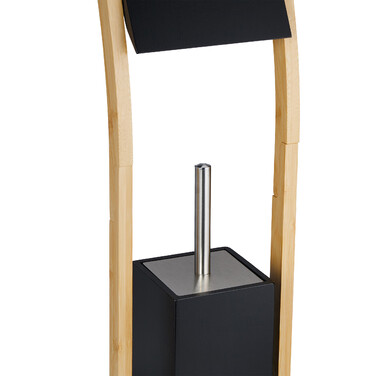 Relaxdays Toilet Set Bamboo Black