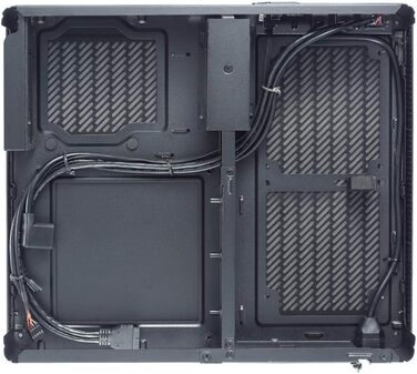 Комп'ютерний корпус Fractal Design Node 804 - компактний, з високою продувністю, модульна внутрішня структура, 3 вентилятори Fractal Design Silent R2 120mm, підтримка водяного охолодження, USB 3.0, бокова панель з вікном (804, Чорний)