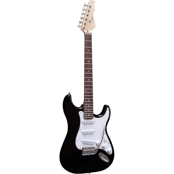 Електрогітара GW25 з підсилювачем 45W, чохлом, струнами та медіатором (чорна)