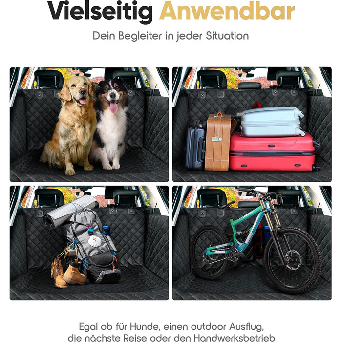 Захист для багажника авто для собак HELDENWERK: стежканий, з захистом бокових стінок та краю багажника, водовідштовхувальний та стійкий до подряпин. Універсальний килимок для багажника для собак