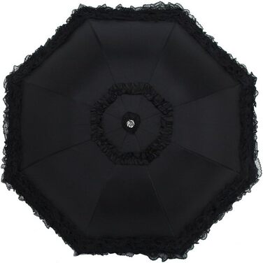 Жіночий дитячий парасолька від сонця та дощу FakeFace® з поліестеру, чорний, ручний, з UV-захистом