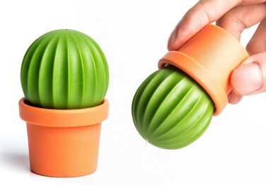 Qualy Design Studio Cactus Salt and Pepper Shakers in one. A great decorative and practical accessory for the kitchen and dining room. Cool salt shaker for tequila.