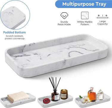 Набір аксесуарів для ванної кімнати, 4 шт., янтарне скло, органайзер для полиці, дозатор мила, тримач для зубних щіток, контейнер для ватних паличок, піднос з малюнком блакитного та білого мармуру