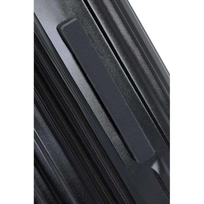 Чорний великий валіза на 4 колесах з TSA-замком, телескопічним ручками та жорстким корпусом, 76 см