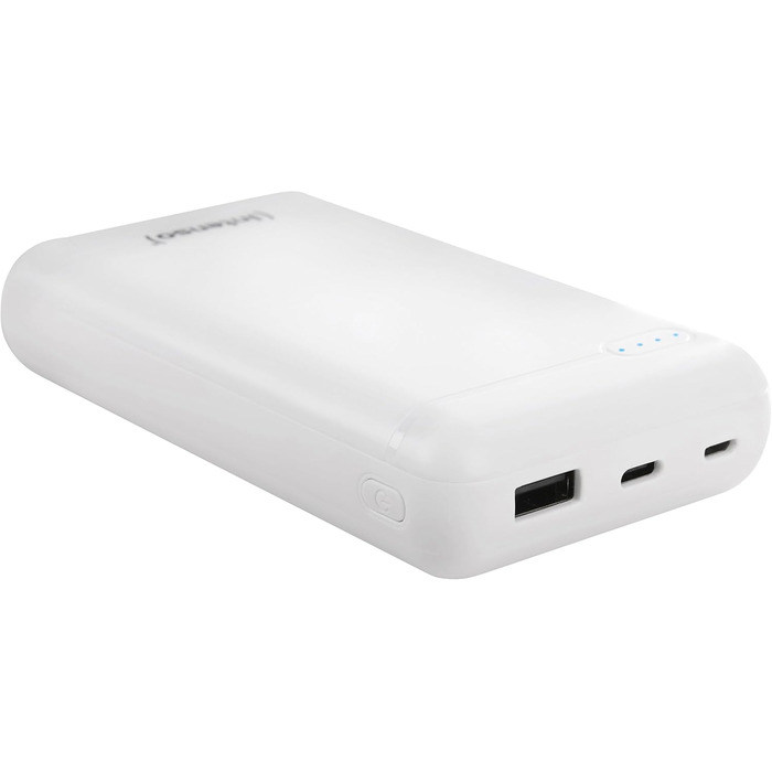 Powerbank Intenso XS20000 – 20000 mAh – Білий, USB-C, USB-A, microUSB – Швидка зарядка