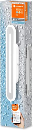 LEDVANCE Smart LED Bathroom Lamp white, 1600LM, 3000-6500K, 400mm x 70mm, IP44, Orbis Bath Wall Light, bathroom light with Wi-Fi technology, dimmable, controllable via app and voice assistants