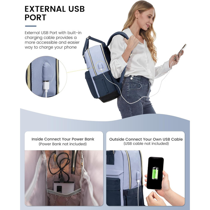 LOVEVOOK Рюкзак для жінок, 15.6