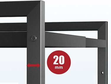 Поличка для мікрохвильової печі, 2-ярусна, чорна, 36,5 x 40 x 46 см