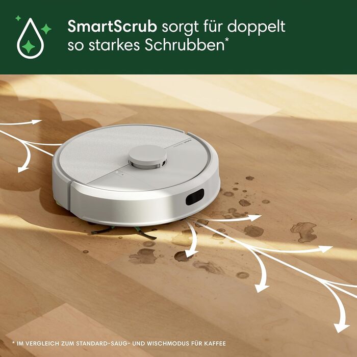 iRobot Roomba 105 Combo + AutoEmpty Dock: Робот-пилосос з автопорожненням, функція миття, LiDAR, 7000Pa, 120 хв, App - Чорний