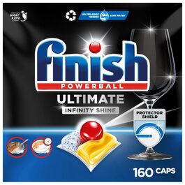 Таблетки для посудомийної машини Finish Ultimate Infinity Shine Citrus, економ-упаковка 160 шт (2х80)
