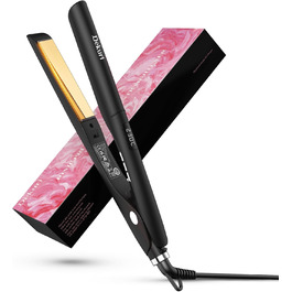 Dekuri 42mm Ceramic Hair Straightener - Water-Based Plates, Pink/Black - Adjustable 120°C-230°C