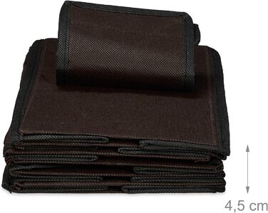 Органайзер для шафи Relaxdays з тканини, 6 відділень, 2 шухляди, 82x30x14,5 см, антрацит/темно-коричневий