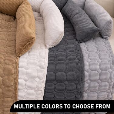 OKYUK Лежанка для собак, зручний коршок, диванчик для собак, чохол для дивана, ручне прання, неслизький, підходить для собак з довгою шерстю (темно-сірий, L 75 x B 75 x H 13 см) (90 x 90 x 10 см, Корд Темно-сірий)