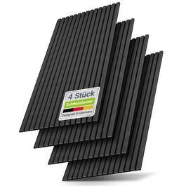 Акустичні панелі Juskys для стін, набір 4 шт (2,88 м²), 120x60 см, шумопоглищаючі декоративні панелі від луни та шуму, колір Дуб темно-сірий