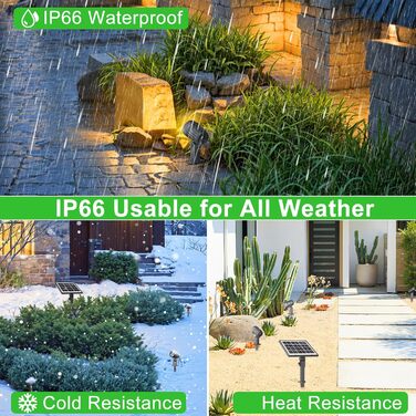 CLY Solar Lamps for Outdoors, Solar Spotlights Garden Light with Remote Control IP66 Waterproof 10 Colors 30 Dynamic Modes Timer Garden Lighting for Gardens Path Christmas Decoration 6 Pieces (Warm White/Natural/Cold White, 4 Pieces)