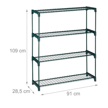Relaxdays 2-Tier Plant Shelf Set with 4 Shelves