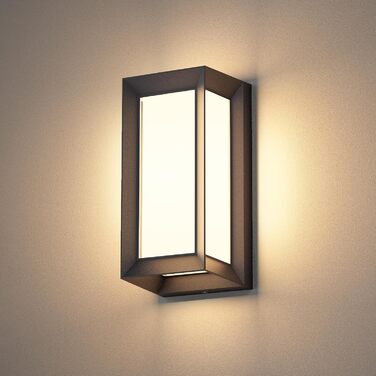 Крізьстінна лампа Klighten, IP65, 60W, 3000K, чорна, для вулиці та дому