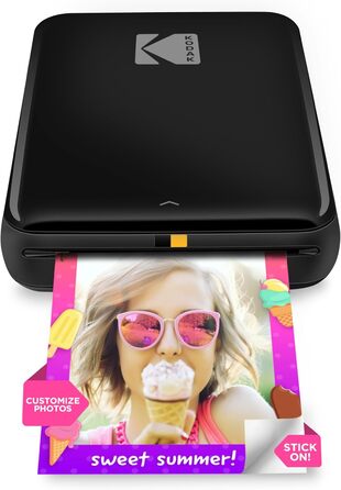KODAK Step: Мобільний принтер для фотографій, Bluetooth, iOS & Android, 75 листів, білий