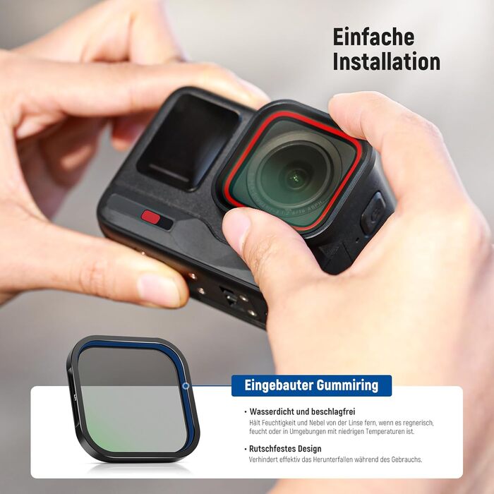 Набір фільтрів ND та CPL NEEWER для Insta360 Ace Pro (4 шт.) - ND16, ND32, ND64, CPL