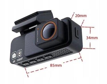 Автомобільний відеореєстратор Fastcam M9 4K UHD з Wi-Fi, кутом огляду 170° та задньою камерою
