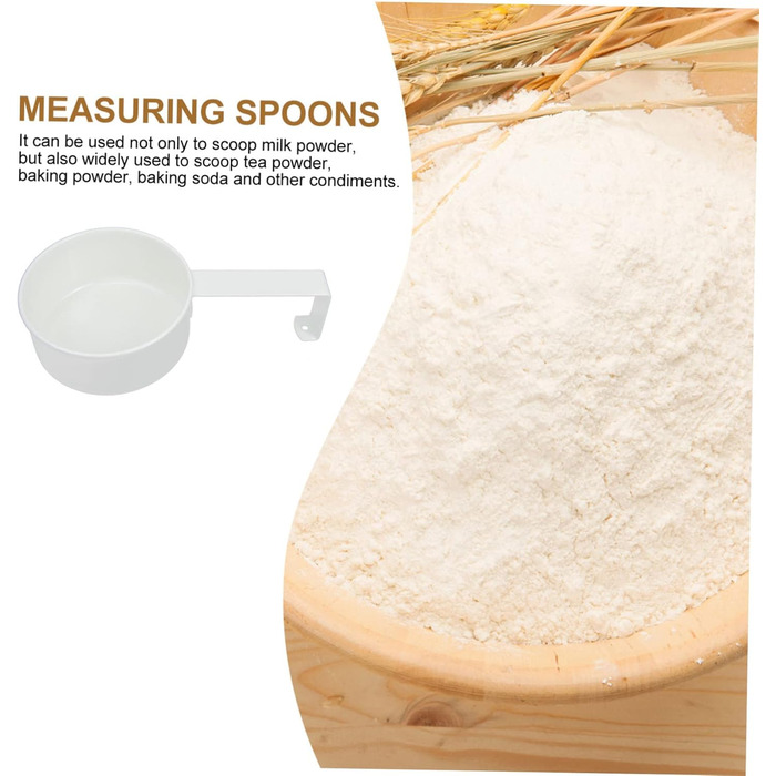Amosfun 3-Piece Measuring Spoon Set Stainless Steel Kitchen Machine Cooking Utensils Coffee Measuring Ring Sifter Measuring Cup Coffee Teaspoon Spoon For Coffee Powder Stainless Steel White 4 Pieces * 3