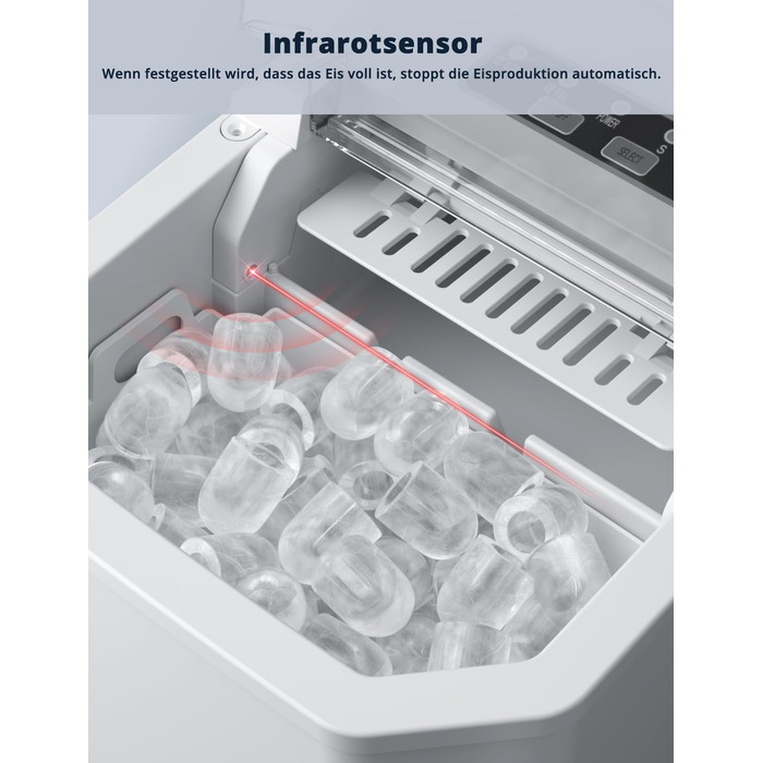 Професійний виробник льоду 12 кг/24 год. Ice Maker 1.5 л, швидкість виробництва 6-13 хв.