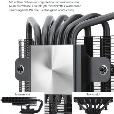 Thermalright AXP120-X67 BLACK ARGB: Кулер для CPU з 6 heatpipes, 120mm вентилятор, підтримка AM4/LGA 1700/115x/20xx