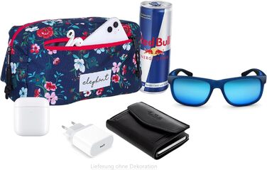 Сумка на пояс для чоловіків та жінок, велика міська сумка-шоппер, спортивна кросбоді-сумка, сумка через плече, сумка-шоппер Elephant, для подорожей (синій квітка)