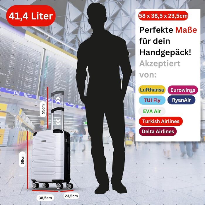 Набір валіз NOWI Rhodos – 3 шт. з ABS, з кодовим замком, 360° обертання, рожевий. Розміри M, L, XL