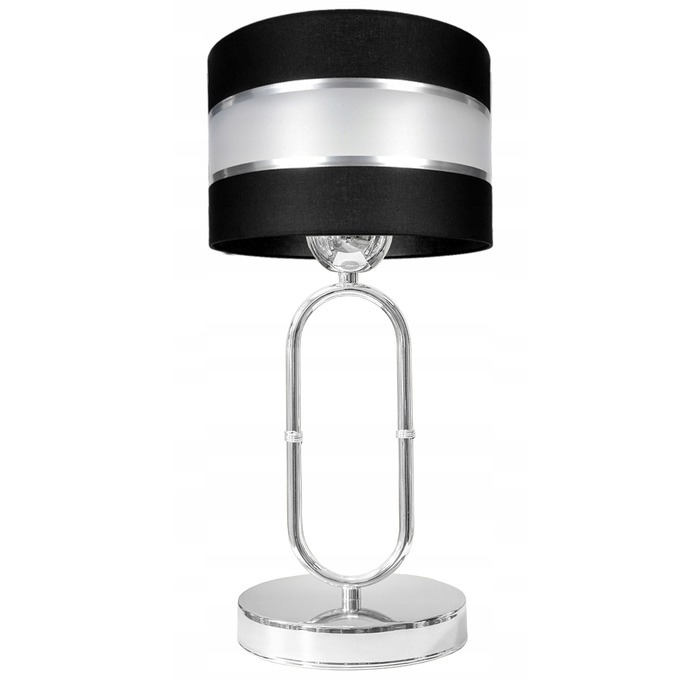 Стильна настільна нічна лампа з рифленим кулястим плафоном, сучасний хром, LED E27