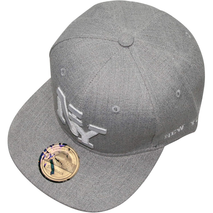 Кепка Snapback New York Нова модель, сіро-біла, обхват 52-58 см