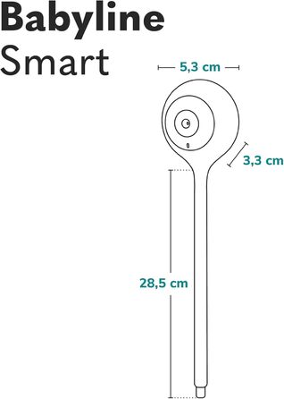 Дитячий відеомонітор Lionelo Care Babyline Smart з Wi-Fi, камерою, мобільним додатком та датчиками руху/звуку (білий)