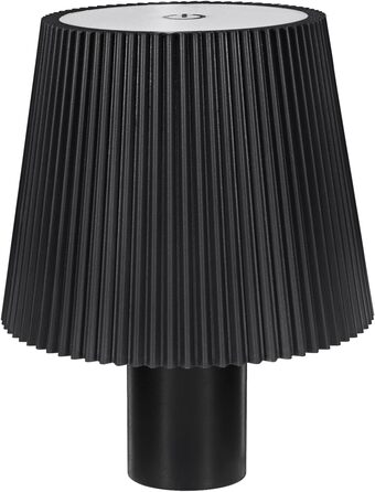 LED-лампа настільна бездротова диммируемая чорна з USB-C, сенсорна лампа з 3 колірними температурами, плавне регулювання яскравості, регульована висота, IP54 вологостійка для внутрішнього/зовнішнього використання (чорний)