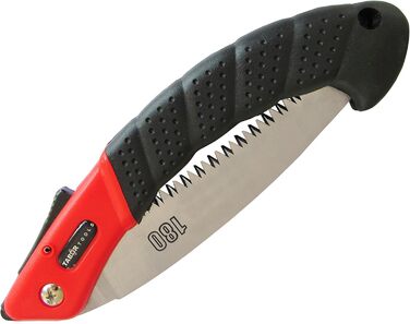 Складана садова пилка TABOR TOOLS TTS25E з вигнутим лезом для обрізки дерев, садових робіт, полювання, туризму, кемпінгу