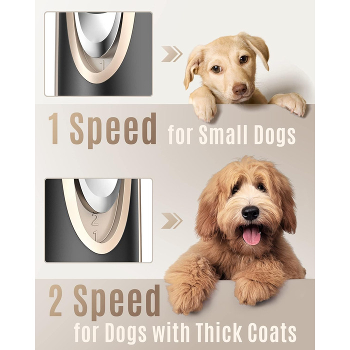 Професійна машинка для стрижки собак та котів oneisall Leise, для щільного хутра, потужний мотор, золото