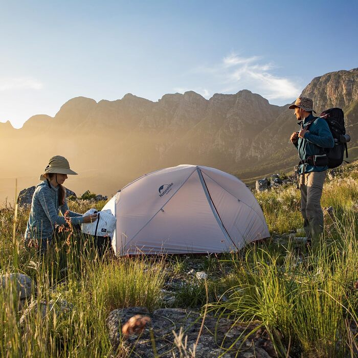 Намет Naturehike Star-River 2 особи, ультралегкий, водонепроникний для походу та кемпінгу, сірий 20D