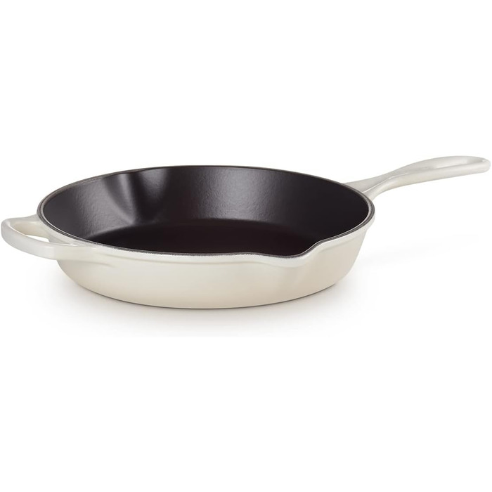 Le Creuset Signature висока сковорода-сервірувальниця з чавуну, універсальна для всіх плит і духовок, 26 см, 2 л, колір Meringue