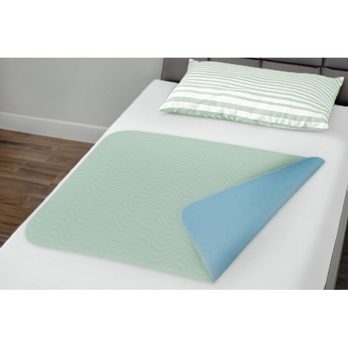 8-Pack, incontinence pad 75x90 waterproof bed pad, underpad, washable incontinence pad, breathable, green-blue from Castejo CA3302/C (8)