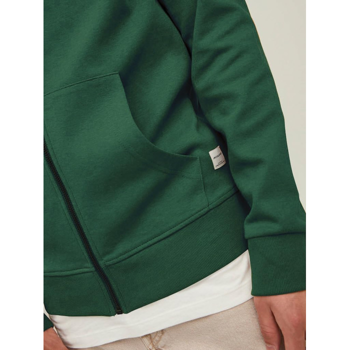 Чоловіча куртка-худі JACK & JONES Mae однотонна, Trekking Green (Green Gecko), розмір XL