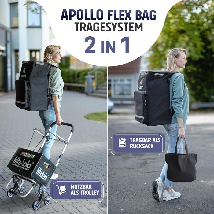 Складаний візок для покупок Hackenporsche з великим холодильним відсіком, 50 л, з колесами, водонепроникний, чорний