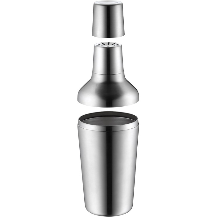 WMF Matryoshka Cocktail Set, 5-Piece, Bar Set with Stainless Steel Cocktail Shaker (700ml), Jigger, Cocktail Strainer, Ice Tongs, and Muddler, Nesting