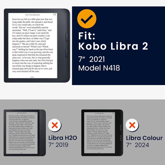 Чохол-книжка kwmobile для Kobo Libra 2 - Чохол для eReader, Магнолії Рожево-Білий, Пастельний Рожевий