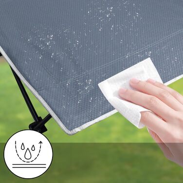 Розкладне ліжко-крісло для кемпінгу з сумкою для зберігання, до 250 кг, 190x62x38 см, для дорослих, відпочинку на природі, в саду, в подорожах