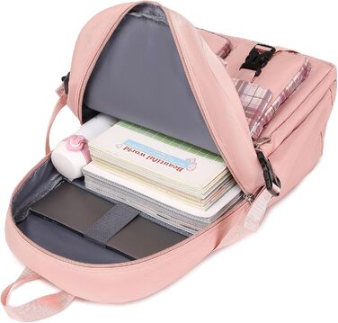 Жіночий рюкзак Acmebon для ноутбука, рожевий, місткий, модний, повсякденний